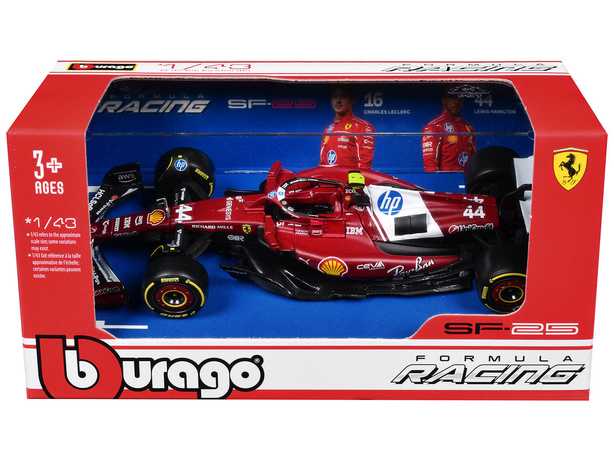 Ferrari SF-25 #44 Lewis Hamilton Formula One F1 "World Championship" (2025) 1/43 Diecast Model Car by Bburago Bburago