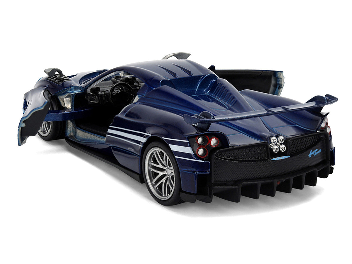 Pagani Huayra Roadster BC Blue Metallic with White Stripes "Fast X" (2023) Movie "Fast & Furious 25th Anniversary" Series 1/32 Diecast Model Car by Jada Jada