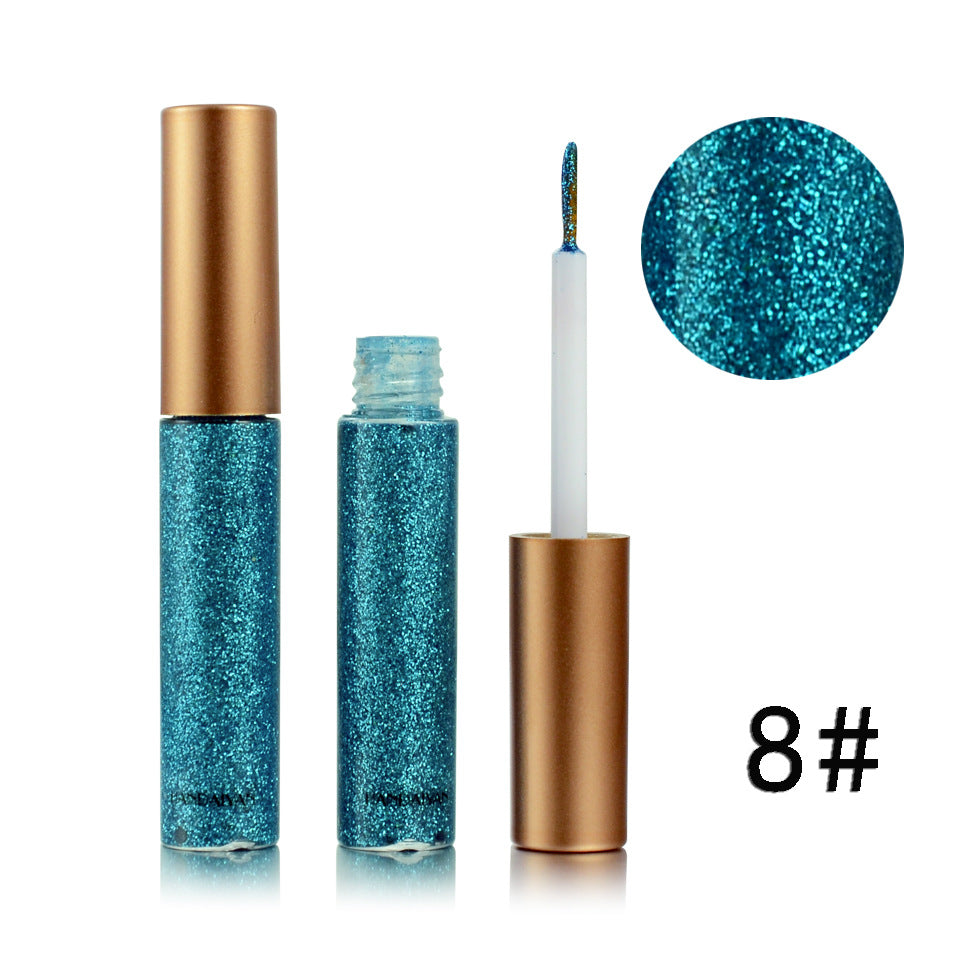 HANDAIYAN Brand 1 Pcs Glitter Liquid Eyeliner Pen 10 Colors Metallic Shine Eye Shadow & Liner Combination Pencil Eyes Makeup CJD
