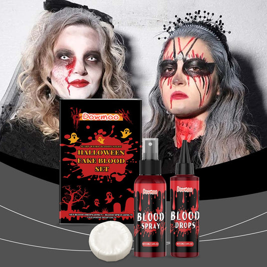 3-piece Set Washable Simulation Fake Blood Filming Horror Realistic Special Effects Makeup Set LadyShow.Store