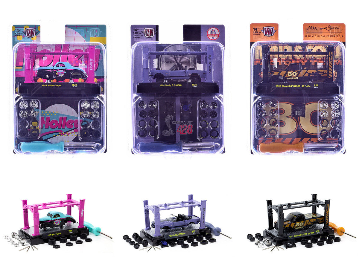 Model Kit 3 piece Car Set Release 78 Limited Edition to 9600 pieces Worldwide 1/64 Diecast Model Cars by M2 Machines M2