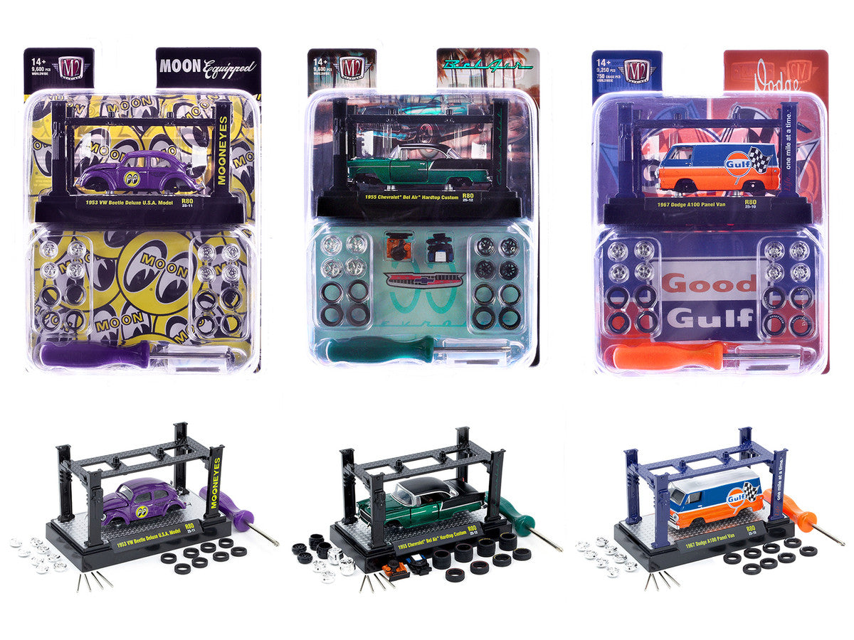 Model Kit 3 piece Car Set Release 80 Limited Edition to 9600 pieces Worldwide 1/64 Diecast Model Cars by M2 Machines M2