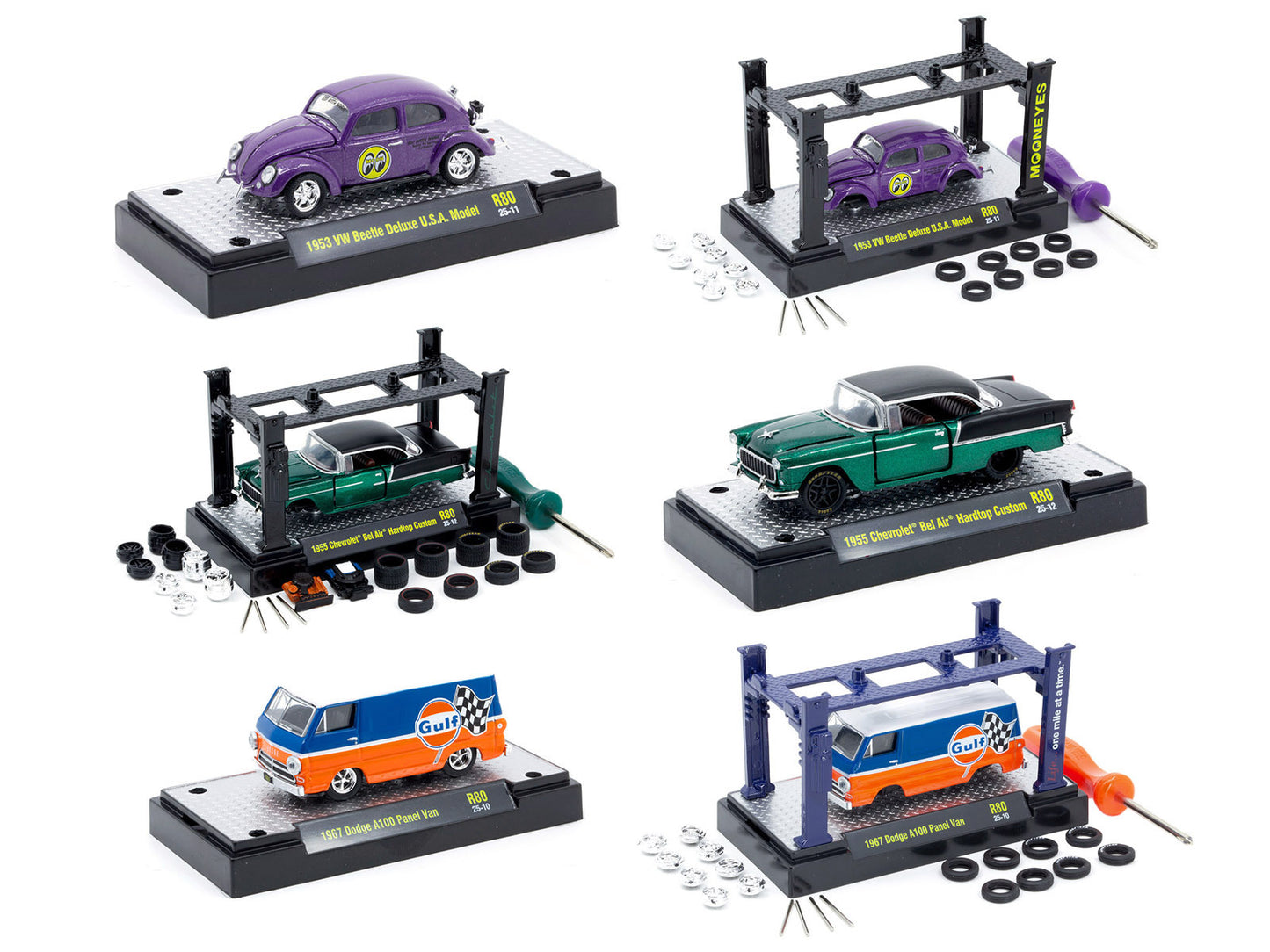 Model Kit 3 piece Car Set Release 80 Limited Edition to 9600 pieces Worldwide 1/64 Diecast Model Cars by M2 Machines