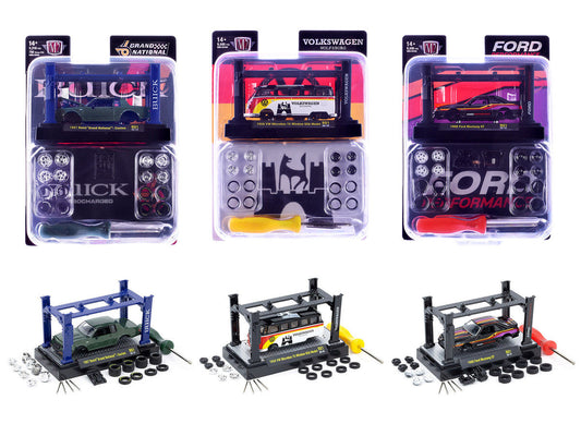 Model Kit 3 piece Car Set Release 81 Limited Edition to 9600 pieces Worldwide 1/64 Diecast Model Cars by M2 Machines M2