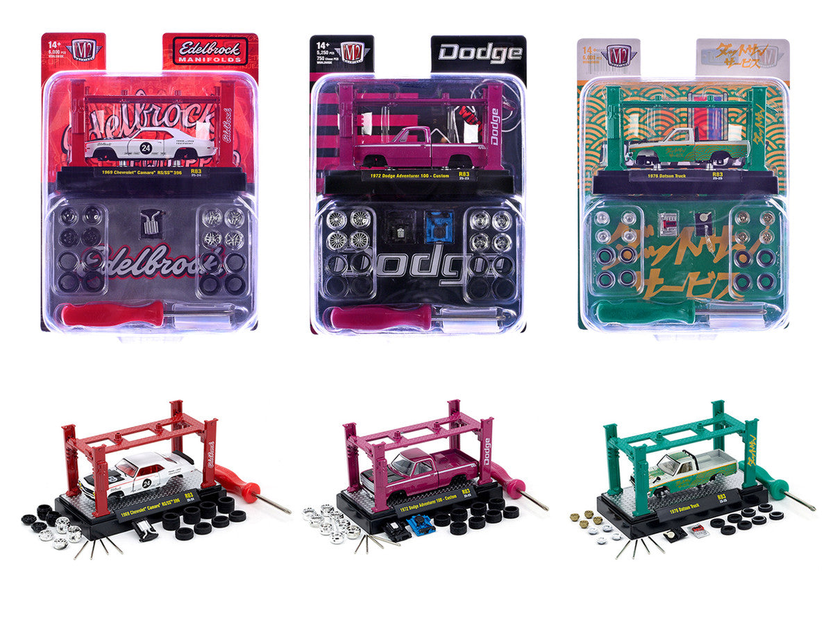 Model Kit 3 piece Car Set Release #83 Limited Edition to 6000 pieces Worldwide 1/64 Diecast Model Cars by M2 Machines M2