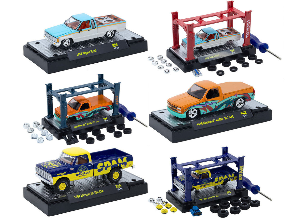 Model Kit 3 piece Car Set Release #88 Limited Edition to 4800 pieces Worldwide 1/64 Diecast Models by M2 Machines M2