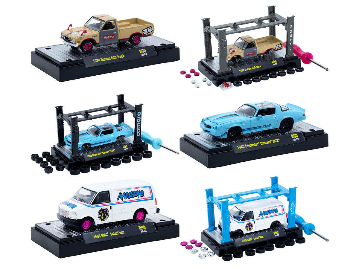 Model Kit 3 piece Car Set Release #90 Limited Edition to 6000 pieces Worldwide 1/64 Diecast Model Cars by M2 Machines M2