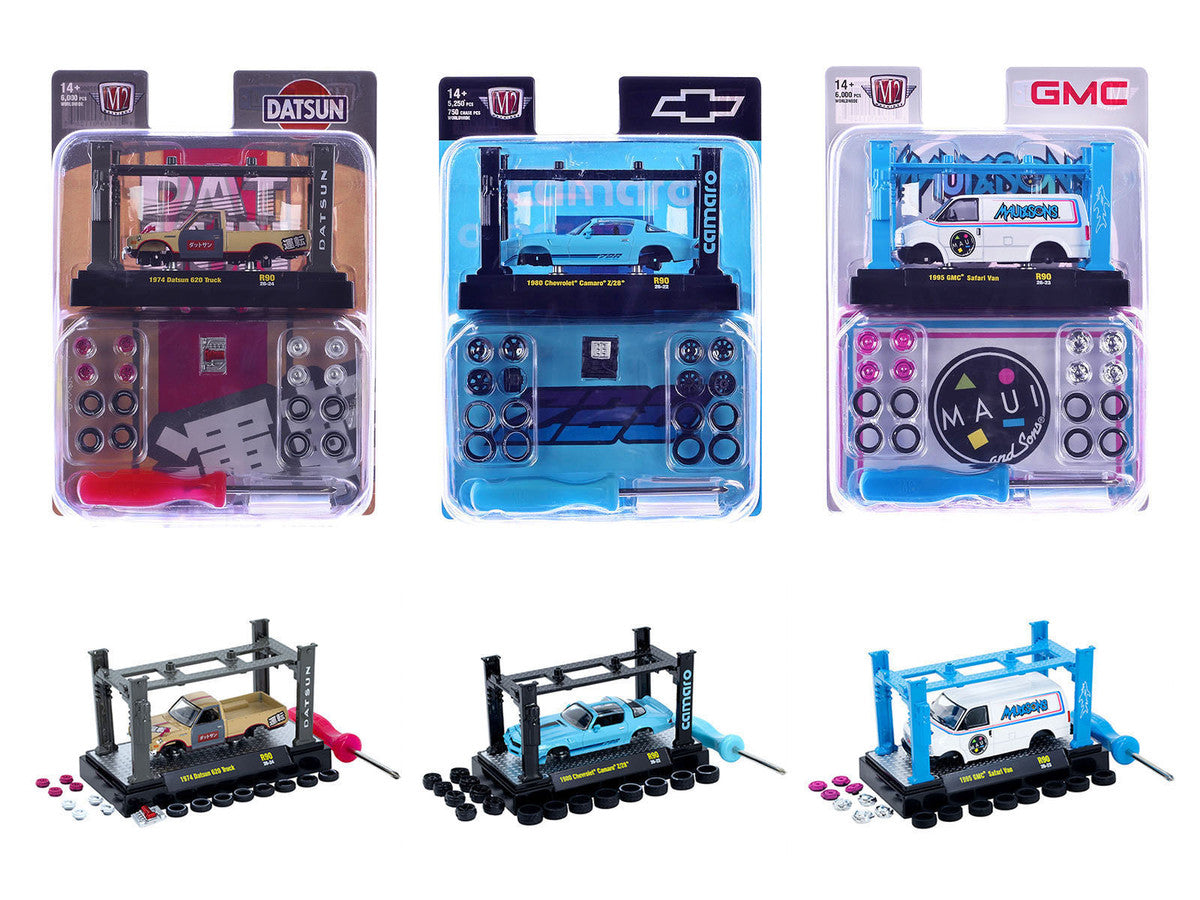 Model Kit 3 piece Car Set Release #90 Limited Edition to 6000 pieces Worldwide 1/64 Diecast Model Cars by M2 Machines M2