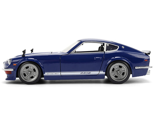 1972 Datsun 240Z Blue with White Stripes "JDM Tuners" Series 1/24 Diecast Model Car by Jada Jada