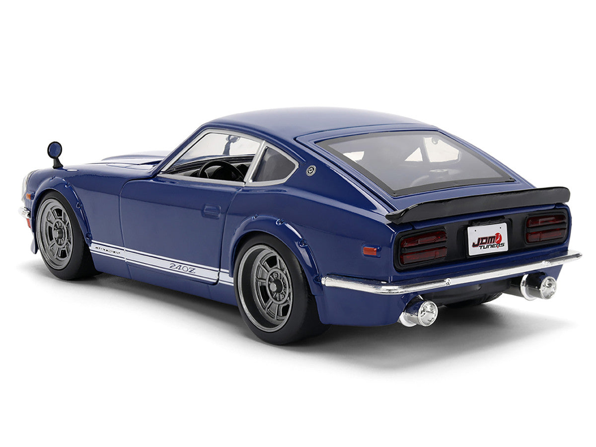 1972 Datsun 240Z Blue with White Stripes "JDM Tuners" Series 1/24 Diecast Model Car by Jada Jada