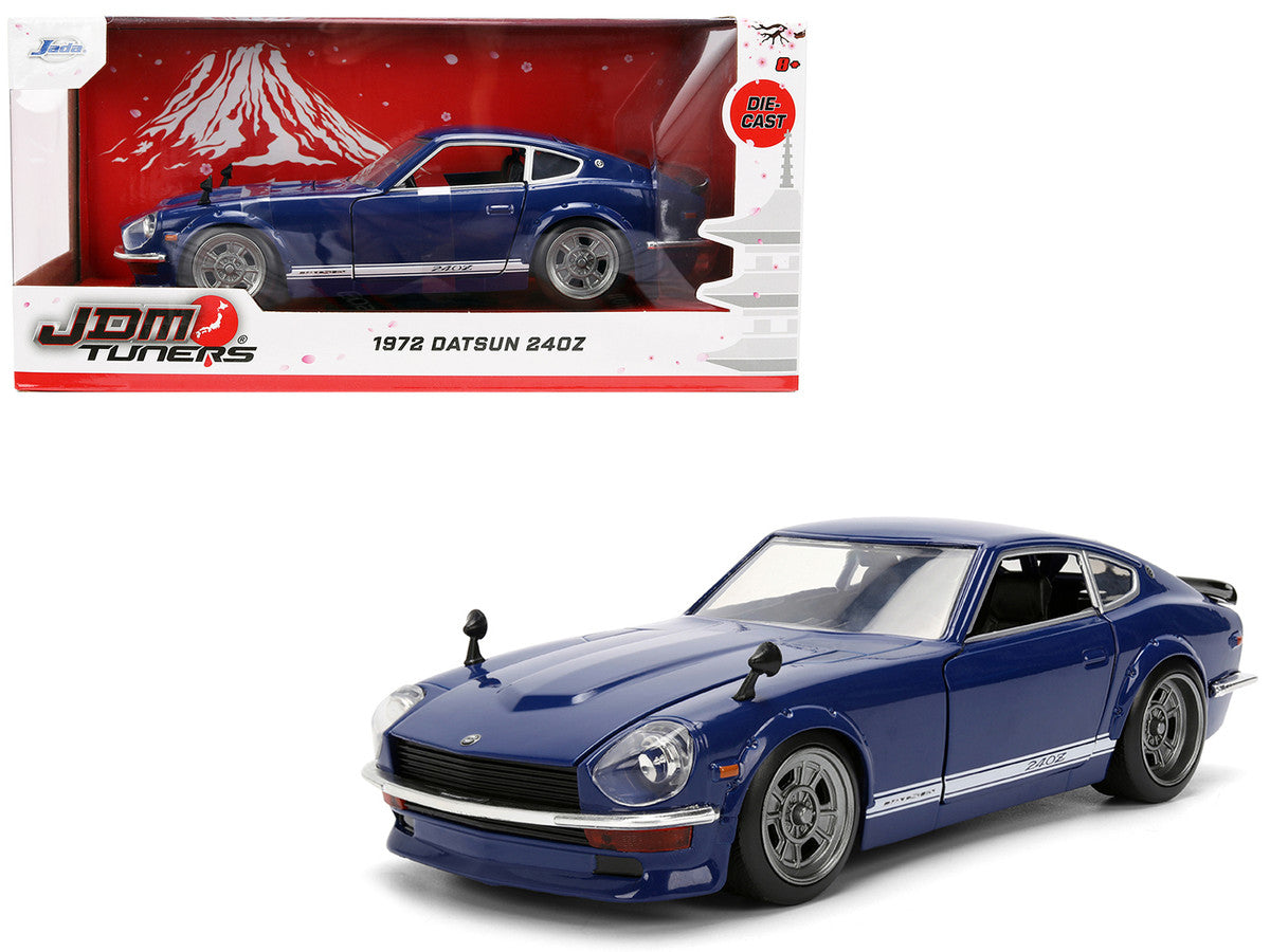 1972 Datsun 240Z Blue with White Stripes "JDM Tuners" Series 1/24 Diecast Model Car by Jada Jada
