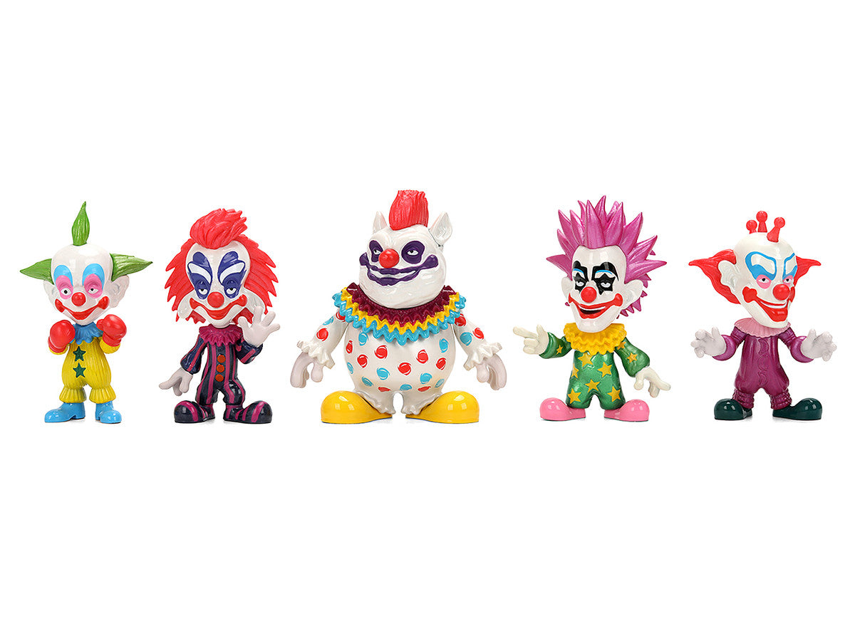 Set of 5 Diecast Figures "Killer Klowns from Outer Space" (1988) Movie "Metalfigs" Series Diecast Models by Jada Jada