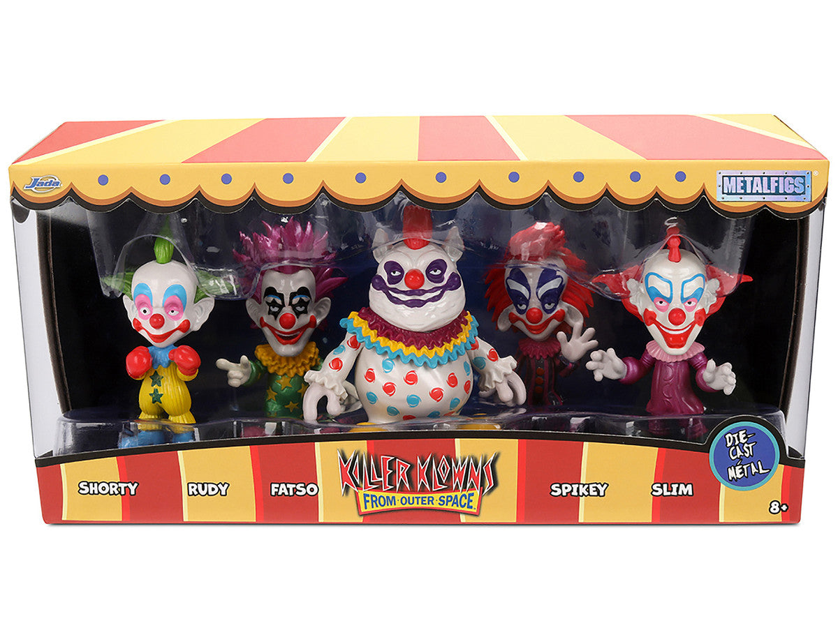 Set of 5 Diecast Figures "Killer Klowns from Outer Space" (1988) Movie "Metalfigs" Series Diecast Models by Jada Jada