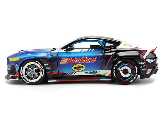 Ford Mustang RTR #130 James Deane "AutoZone" "Formula Drift PRO Championship" (2025) with Lights "RTR Vehicles" Series 1/24 Diecast Model Car by Jada Jada