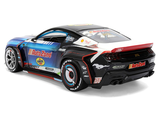 Ford Mustang RTR #130 James Deane "AutoZone" "Formula Drift PRO Championship" (2025) with Lights "RTR Vehicles" Series 1/24 Diecast Model Car by Jada Jada