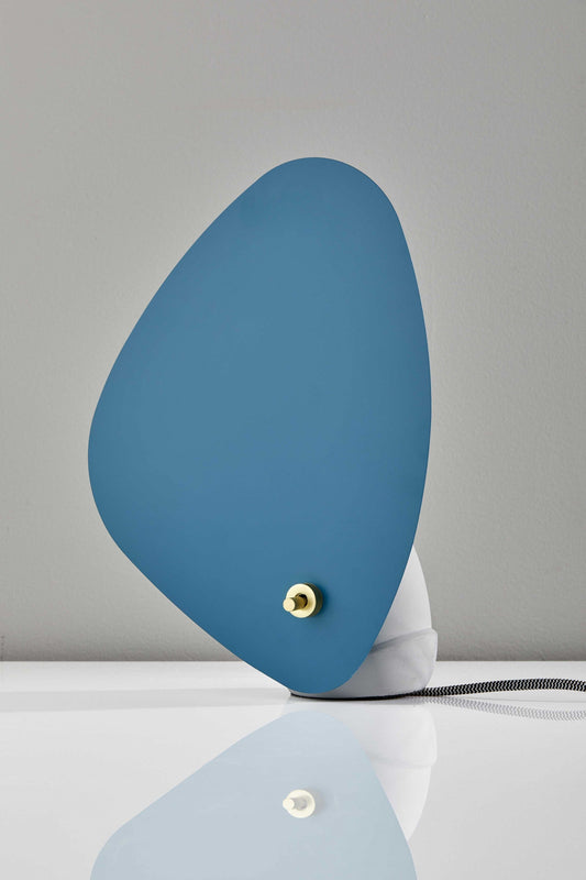Turquoise Fin Concrete Table Lamp W2B