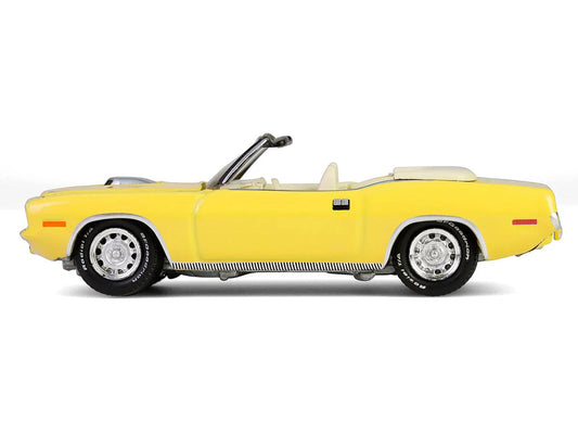 1970 Plymouth 'Cuda Convertible Yellow "Barrett-Jackson" Series 15 1/64 Diecast Model Car by Greenlight Greenlight