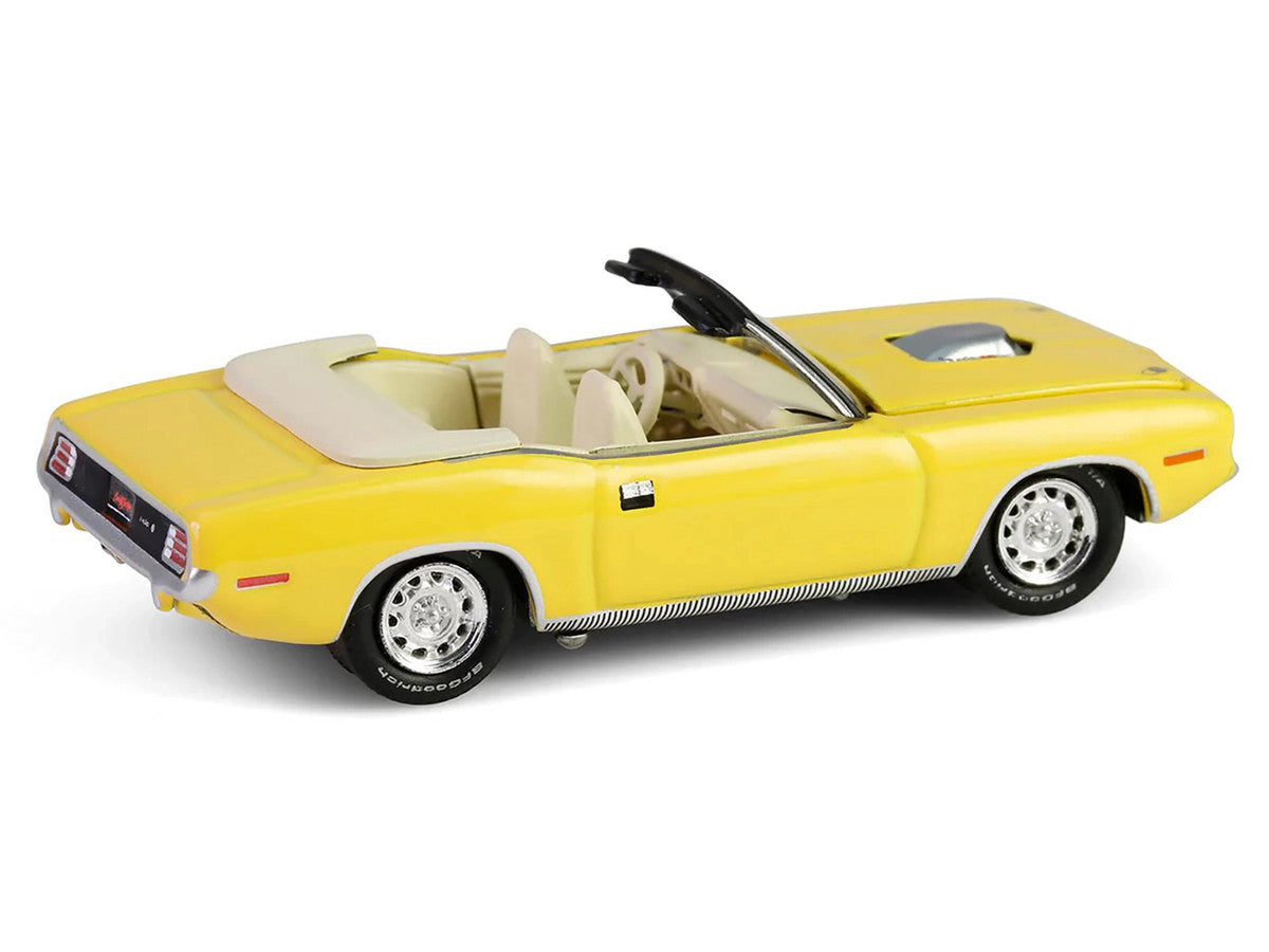 1970 Plymouth 'Cuda Convertible Yellow "Barrett-Jackson" Series 15 1/64 Diecast Model Car by Greenlight Greenlight