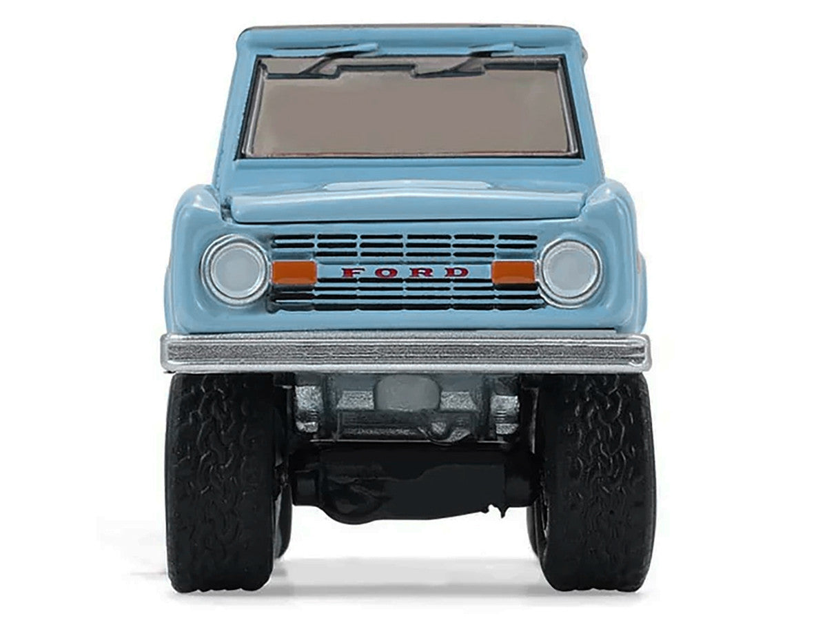 1972 Ford Bronco Custom SUV Light Blue with Black Top "Barrett-Jackson" Series 16 1/64 Diecast Model Car by Greenlight Greenlight