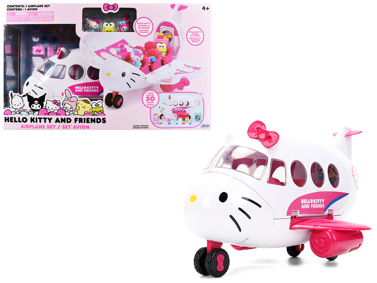 "Hello Kitty and Friends" Airplane Set with 3 Figures Model by Jada Jada