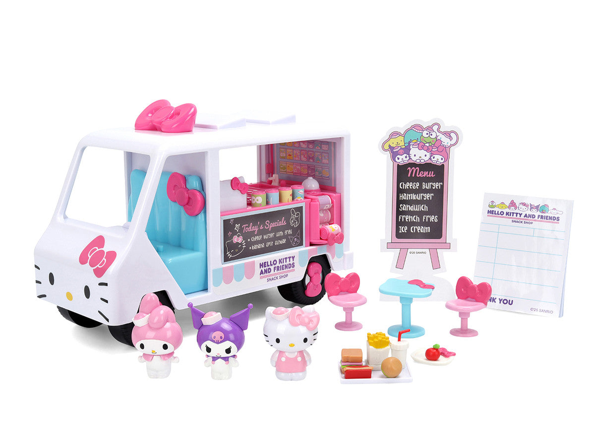 "Hello Kitty and Friends" Food Truck Set with 3 Figures Model by Jada Jada