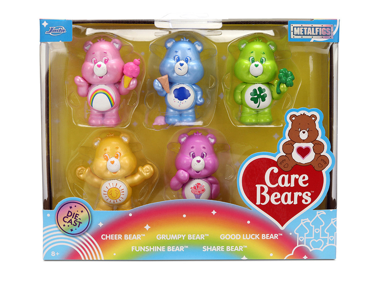 Set of 5 Diecast Figures "Care Bears" "Metalfigs" Series Diecast Models by Jada Jada