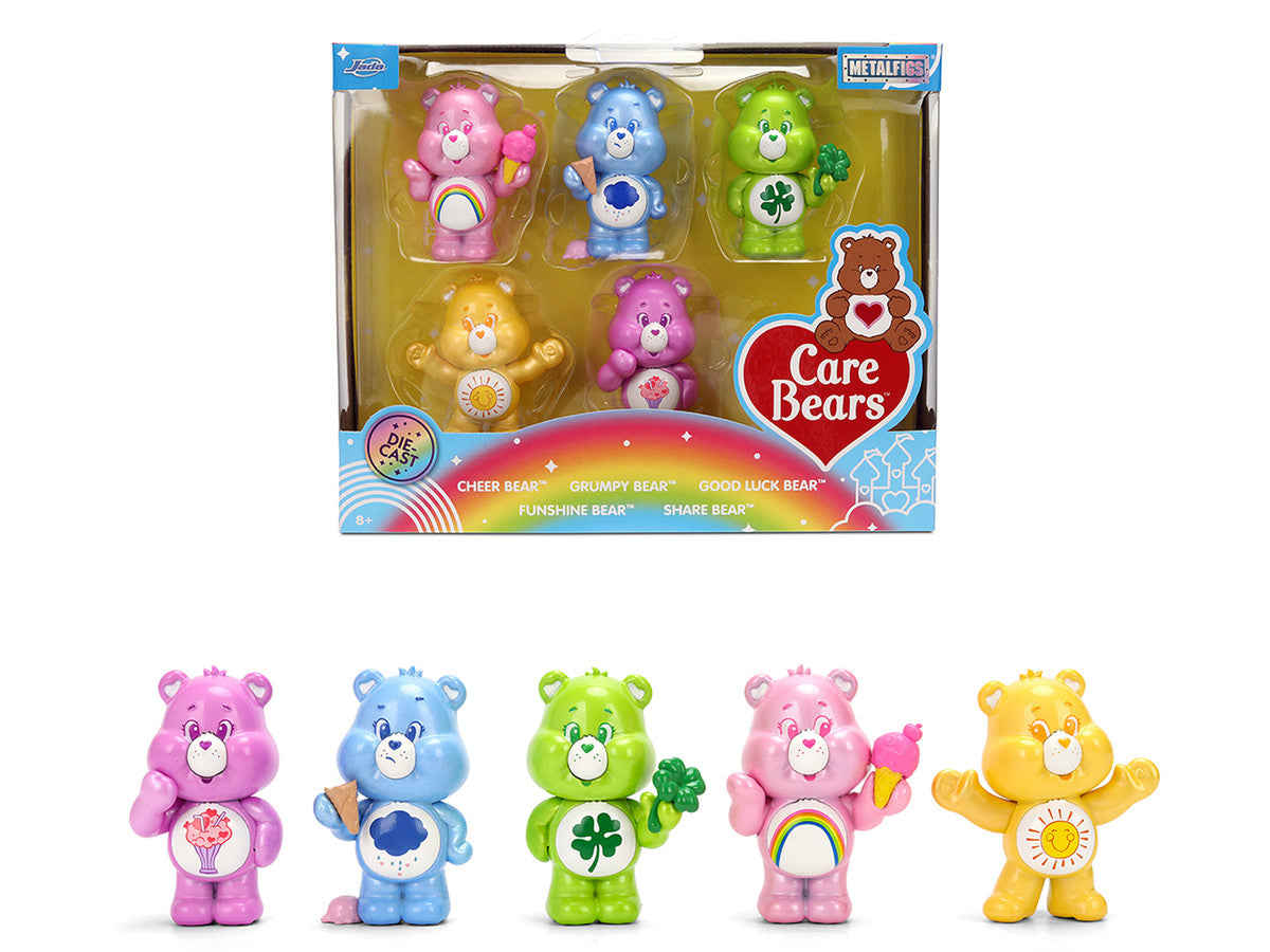 Set of 5 Diecast Figures "Care Bears" "Metalfigs" Series Diecast Models by Jada Jada