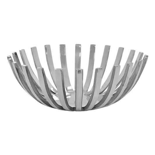 6" Silver Stainless Steel Decorative Bowl W2B