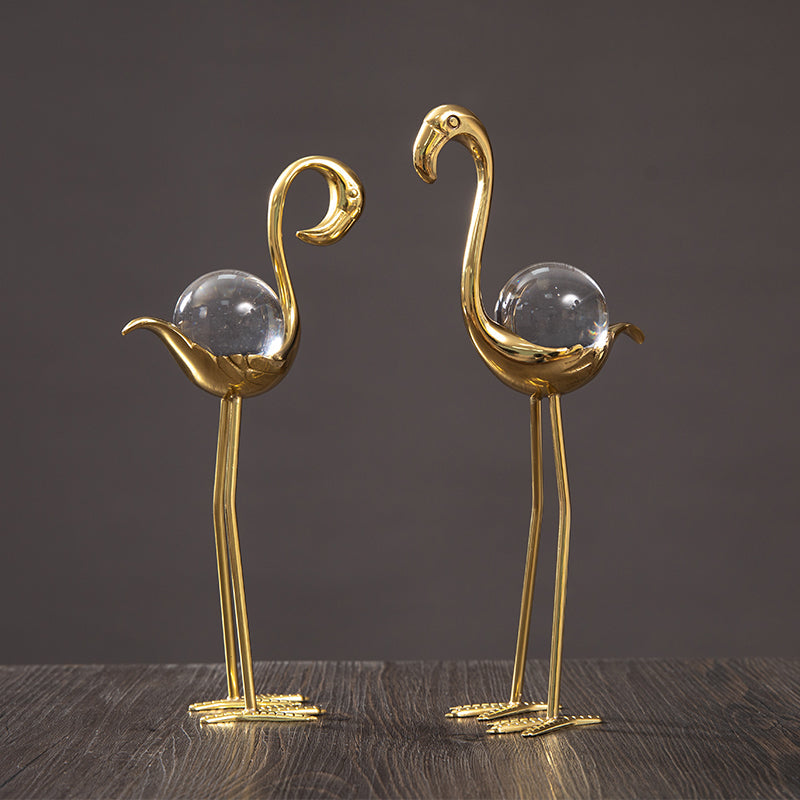 Flamingo Crystal Ball Light Luxury Home Decoration CJD