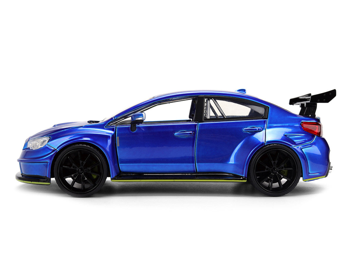 2016 Subaru WRX STI Widebody Blue Metallic "JDM Tuners" Series 1/24 Diecast Model Car by Jada Jada