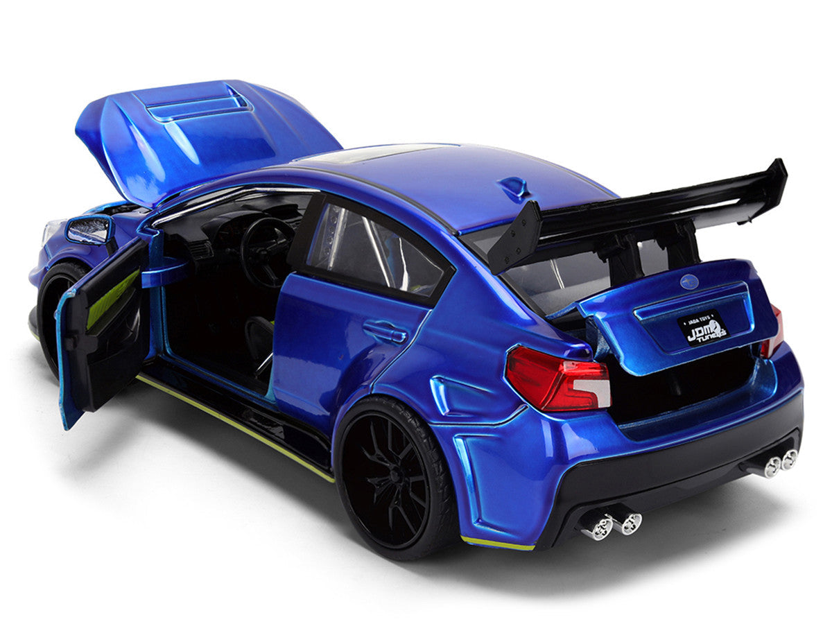 2016 Subaru WRX STI Widebody Blue Metallic "JDM Tuners" Series 1/24 Diecast Model Car by Jada Jada