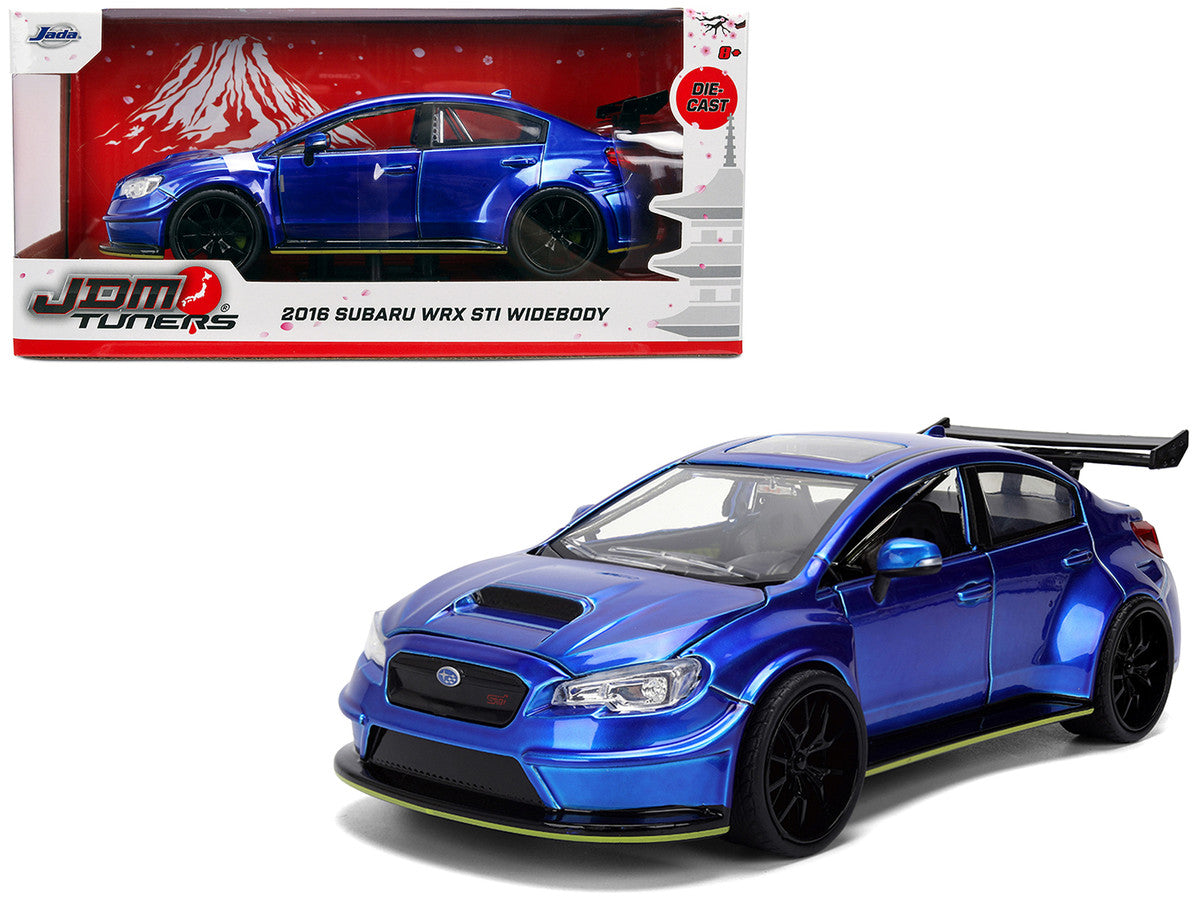 2016 Subaru WRX STI Widebody Blue Metallic "JDM Tuners" Series 1/24 Diecast Model Car by Jada Jada