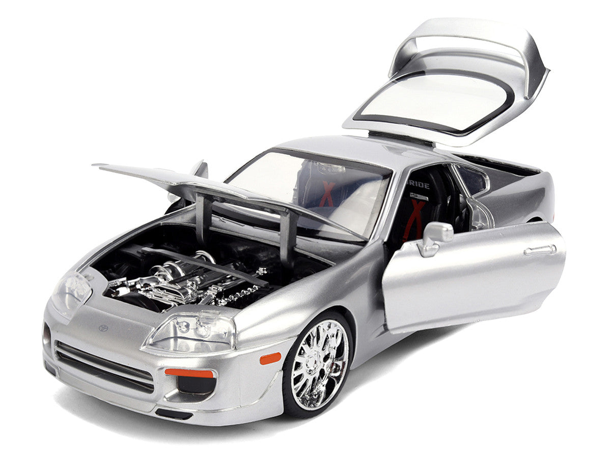 1995 Toyota Supra Silver Metallic "JDM Tuners" Series 1/24 Diecast Model Car by Jada Jada