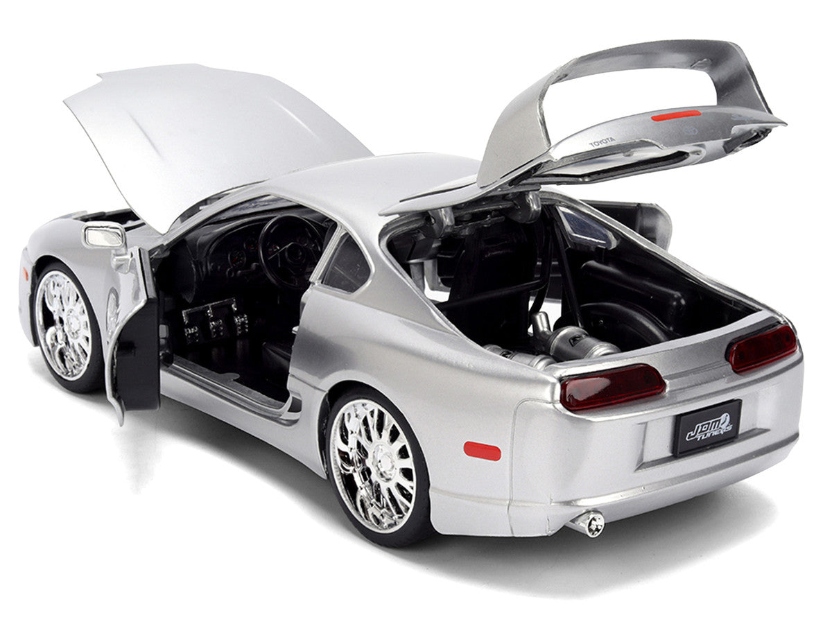 1995 Toyota Supra Silver Metallic "JDM Tuners" Series 1/24 Diecast Model Car by Jada Jada