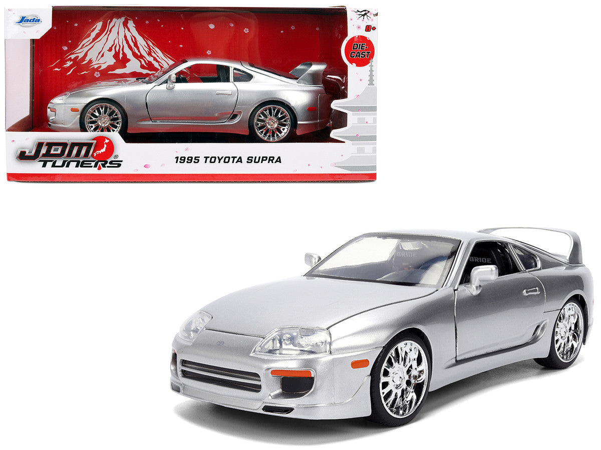 1995 Toyota Supra Silver Metallic "JDM Tuners" Series 1/24 Diecast Model Car by Jada Jada