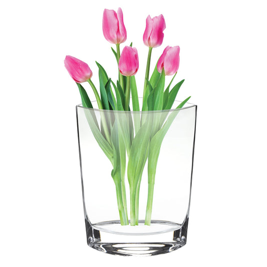 11 Mouth Blown Crystal European Made Pocket Shaped Vase W2B