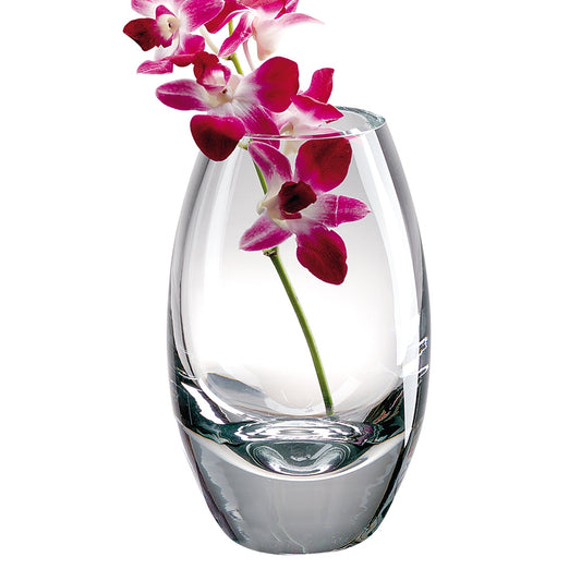 7" Clear Lead Free Crystal Oval Table Vase W2B