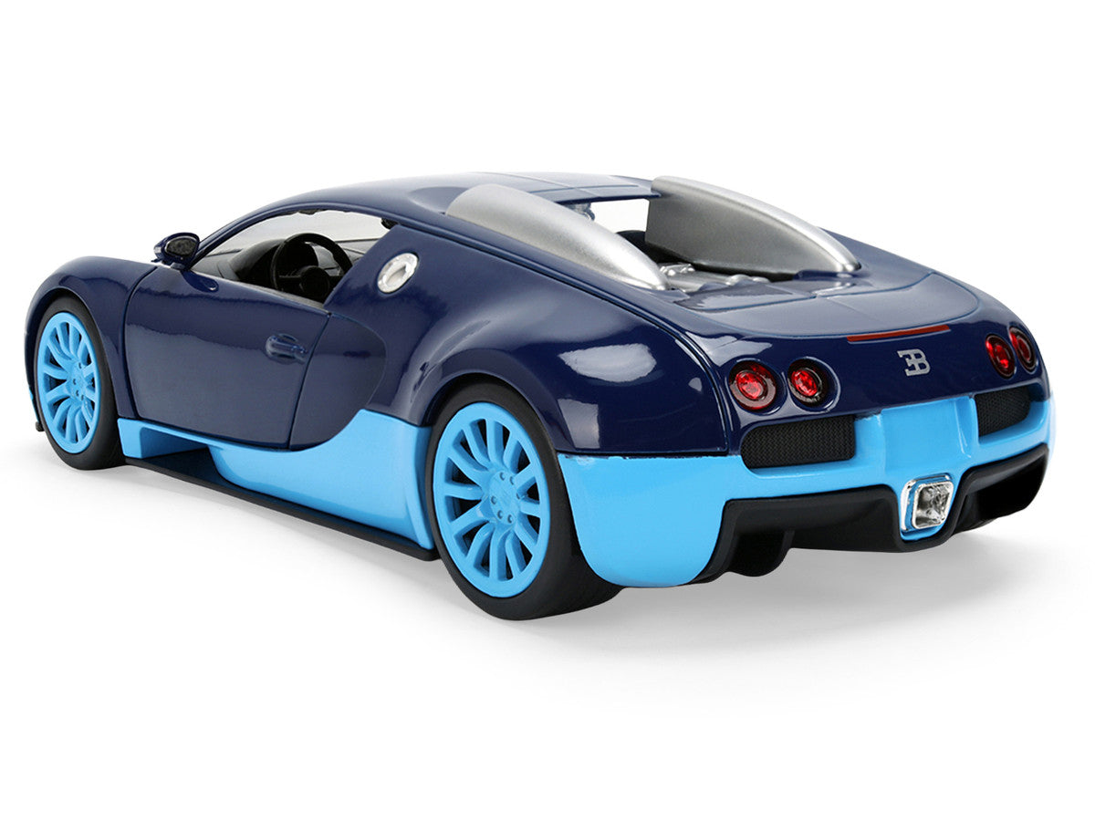 2011 Bugatti Veyron Dark Blue with Light Blue Accents "Hyper-Spec" Series 1/24 Diecast Model Car by Jada Jada