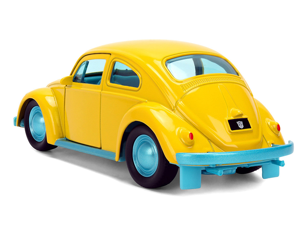 Volkswagen Beetle "Bumblebee" Yellow with Blue Interior "Transformers - Energon Surge" "Hollywood Rides" Series 1/32 Diecast Car Model by Jada Jada