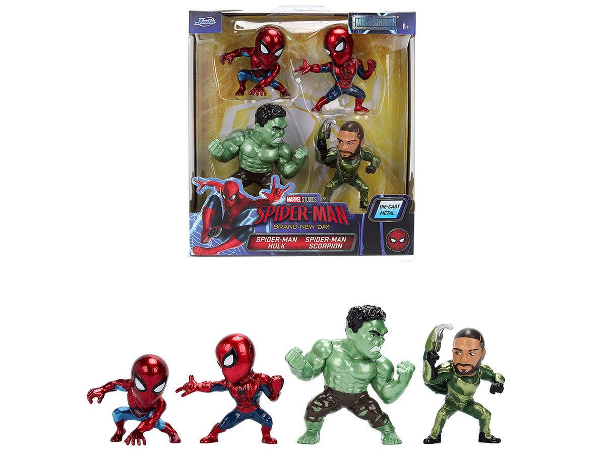 Set of 4 Diecast Figures "Spider-Man: Brand New Day" (2026) Movie "Metalfigs" Series Diecast models by Jada Jada