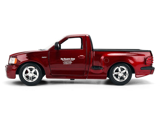 Ford F-150 SVT Lightning Pickup Truck Red Color Brush Finish "The Fast and the Furious" (2001) Movie "25 Years of Fast & Furious" Series 1/24 Diecast Model Car by Jada Jada