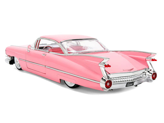 1959 Cadillac Coupe DeVille Pink with Pink and White Interior "Showroom Floor" Series 1/24 Diecast Model Car by Jada Jada