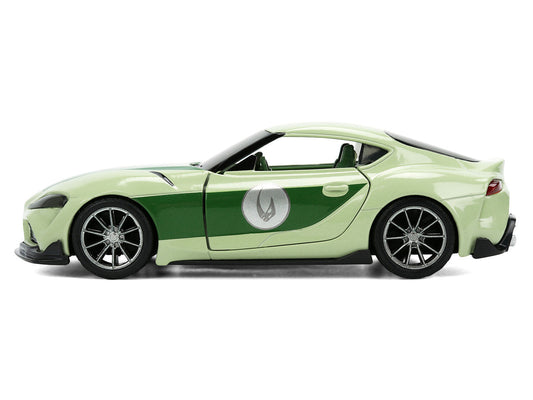 2020 Toyota GR Supra "Grogu" Livery Light Green with Green Graphics and Hood "Star Wars" Franchise "Hollywood Rides" Series 1/32 Diecast Model Car by Jada Jada