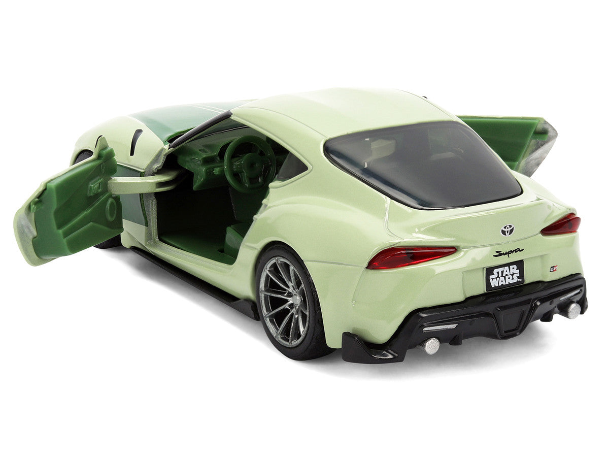 2020 Toyota GR Supra "Grogu" Livery Light Green with Green Graphics and Hood "Star Wars" Franchise "Hollywood Rides" Series 1/32 Diecast Model Car by Jada Jada
