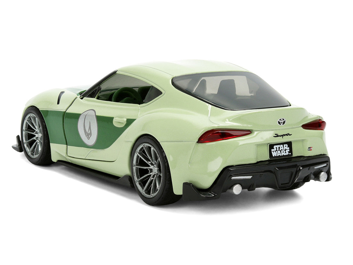 2020 Toyota GR Supra "Grogu" Livery Light Green with Green Graphics and Hood "Star Wars" Franchise "Hollywood Rides" Series 1/32 Diecast Model Car by Jada Jada
