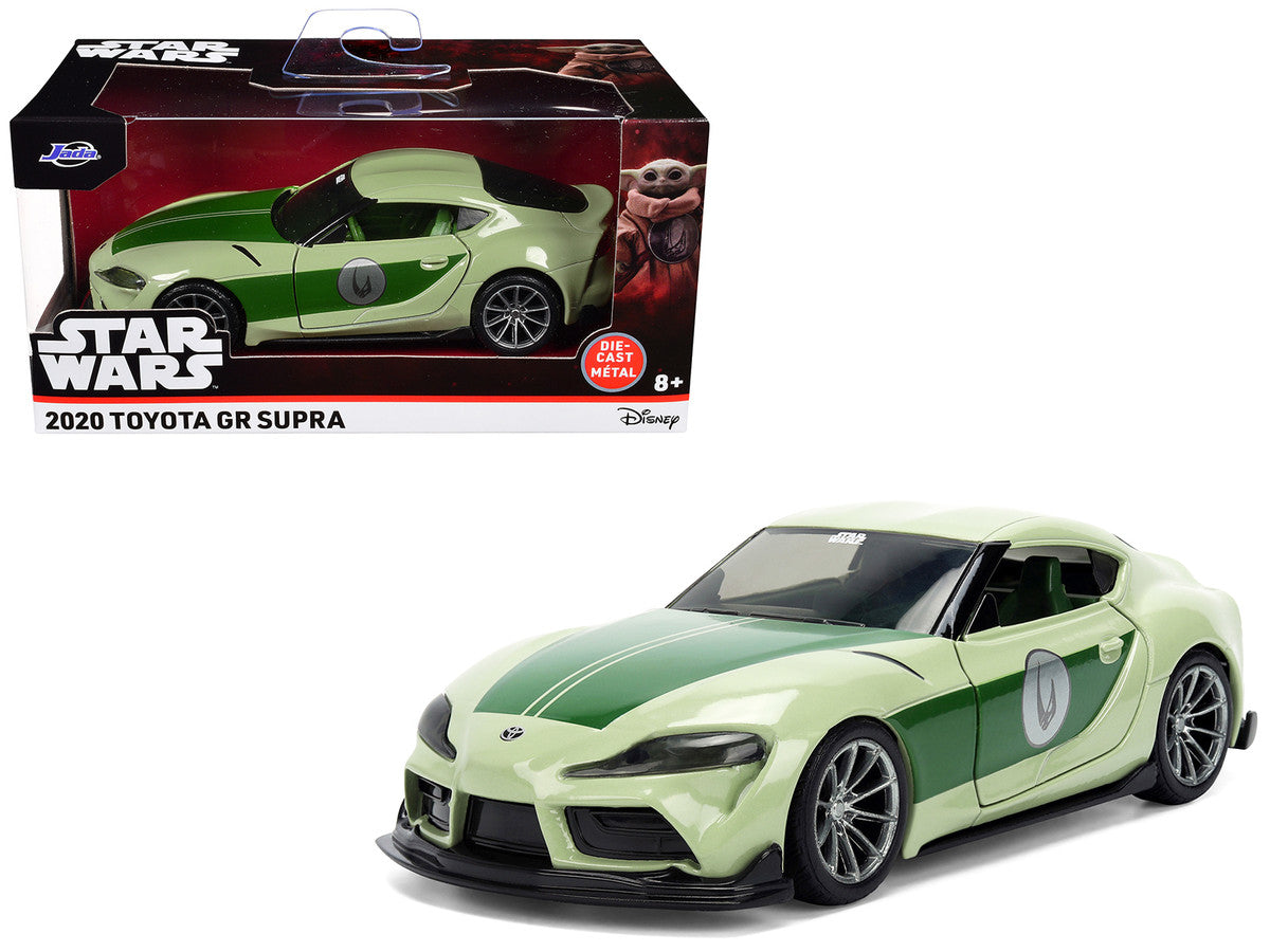2020 Toyota GR Supra "Grogu" Livery Light Green with Green Graphics and Hood "Star Wars" Franchise "Hollywood Rides" Series 1/32 Diecast Model Car by Jada Jada