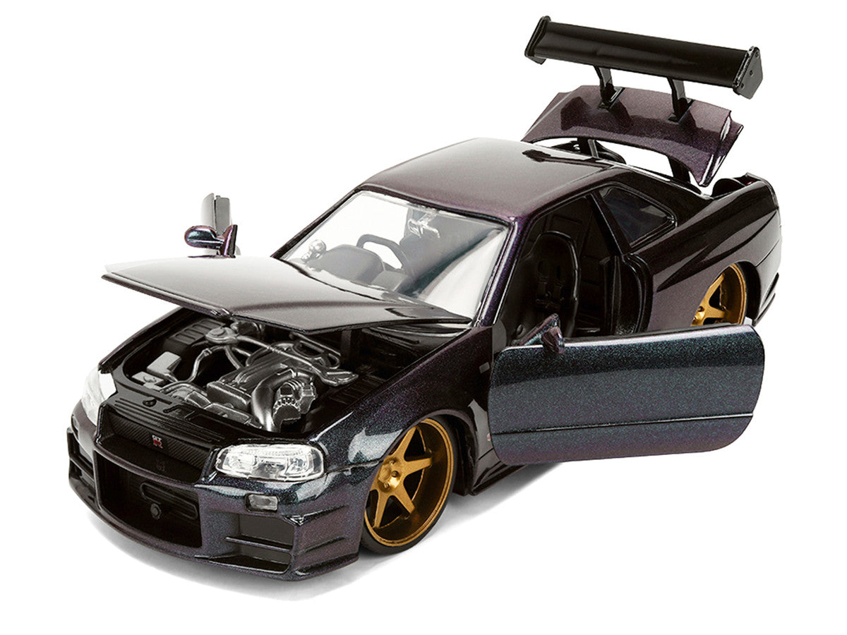 1999 Nissan Skyline GT-R (R34) RHD (Right Hand Drive) Magic Purple Metallic "JDM Tuners" Series 1/24 Diecast Car Model by Jada Jada