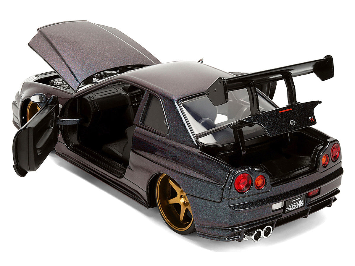 1999 Nissan Skyline GT-R (R34) RHD (Right Hand Drive) Magic Purple Metallic "JDM Tuners" Series 1/24 Diecast Car Model by Jada Jada