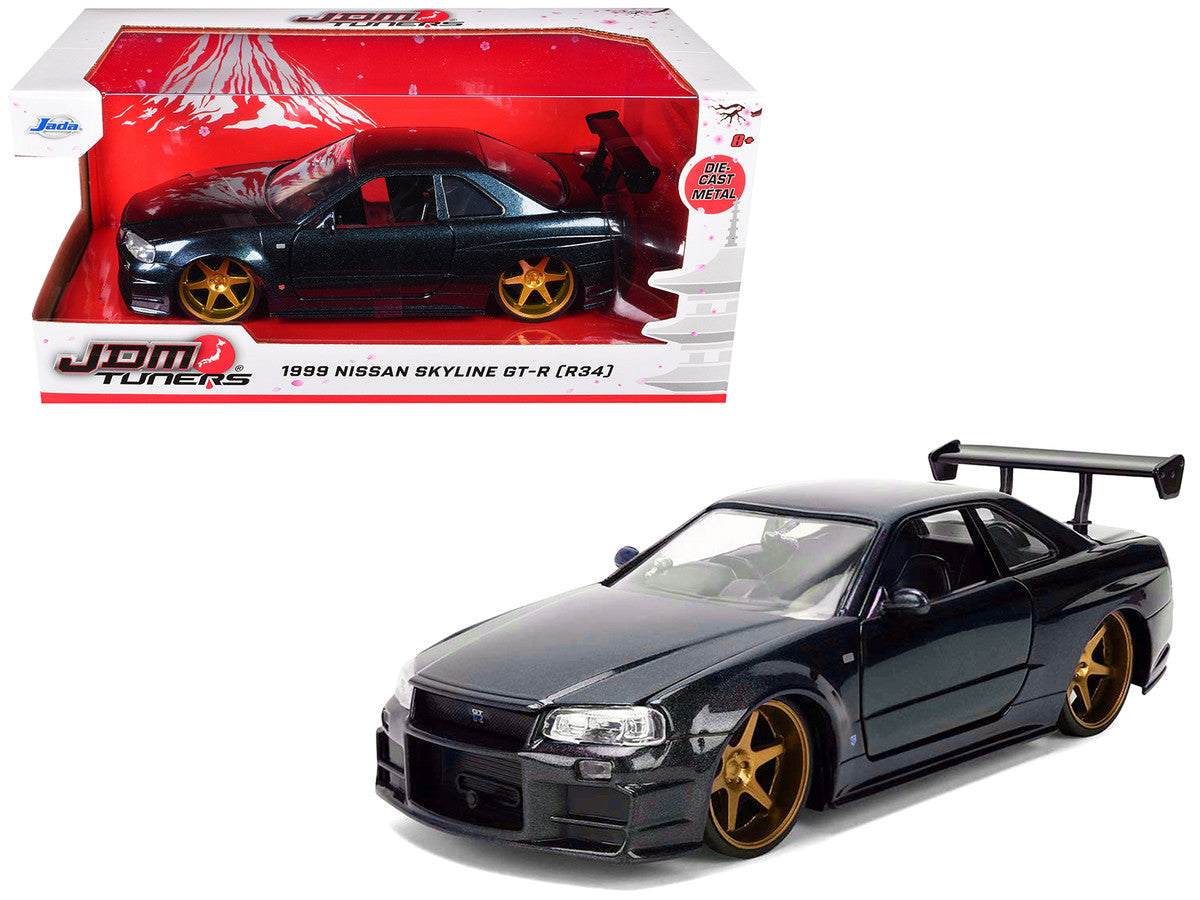 1999 Nissan Skyline GT-R (R34) RHD (Right Hand Drive) Magic Purple Metallic "JDM Tuners" Series 1/24 Diecast Car Model by Jada Jada