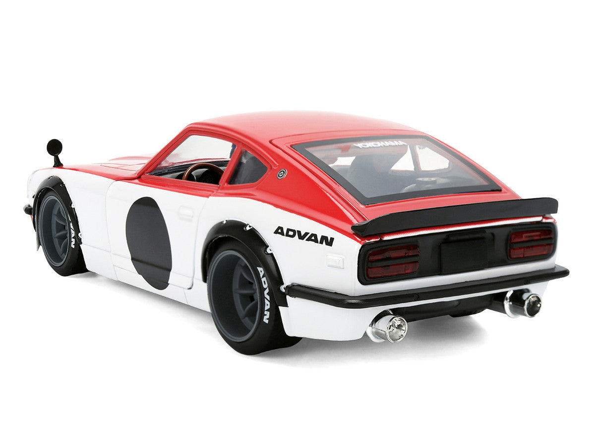 1972 Datsun 240Z Red and White "JDM Tuners" Series 1/24 Diecast Car Model by Jada Jada